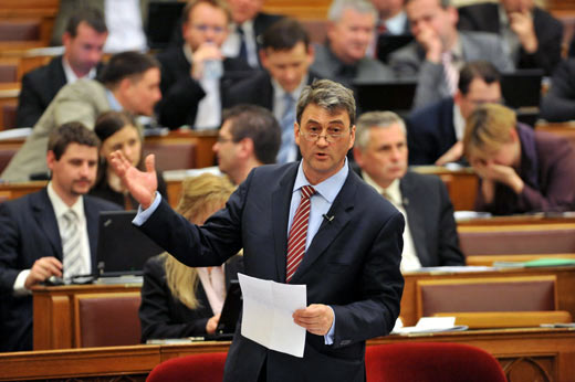 Cséfalvay Zoltán a Parlamentben (fotó: MTI)